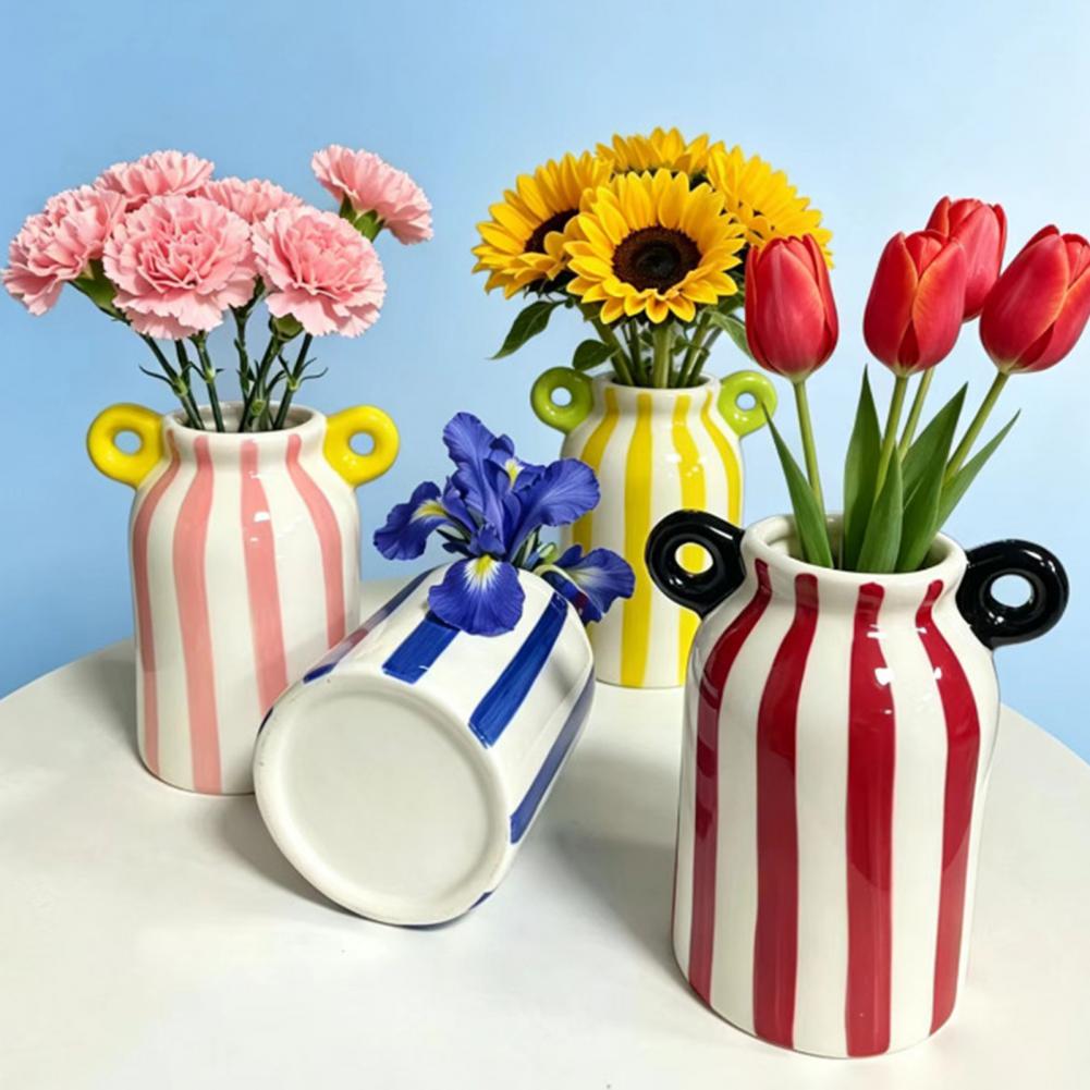 Pampas Grass Decor - Vaso per Fiori in Ceramica a