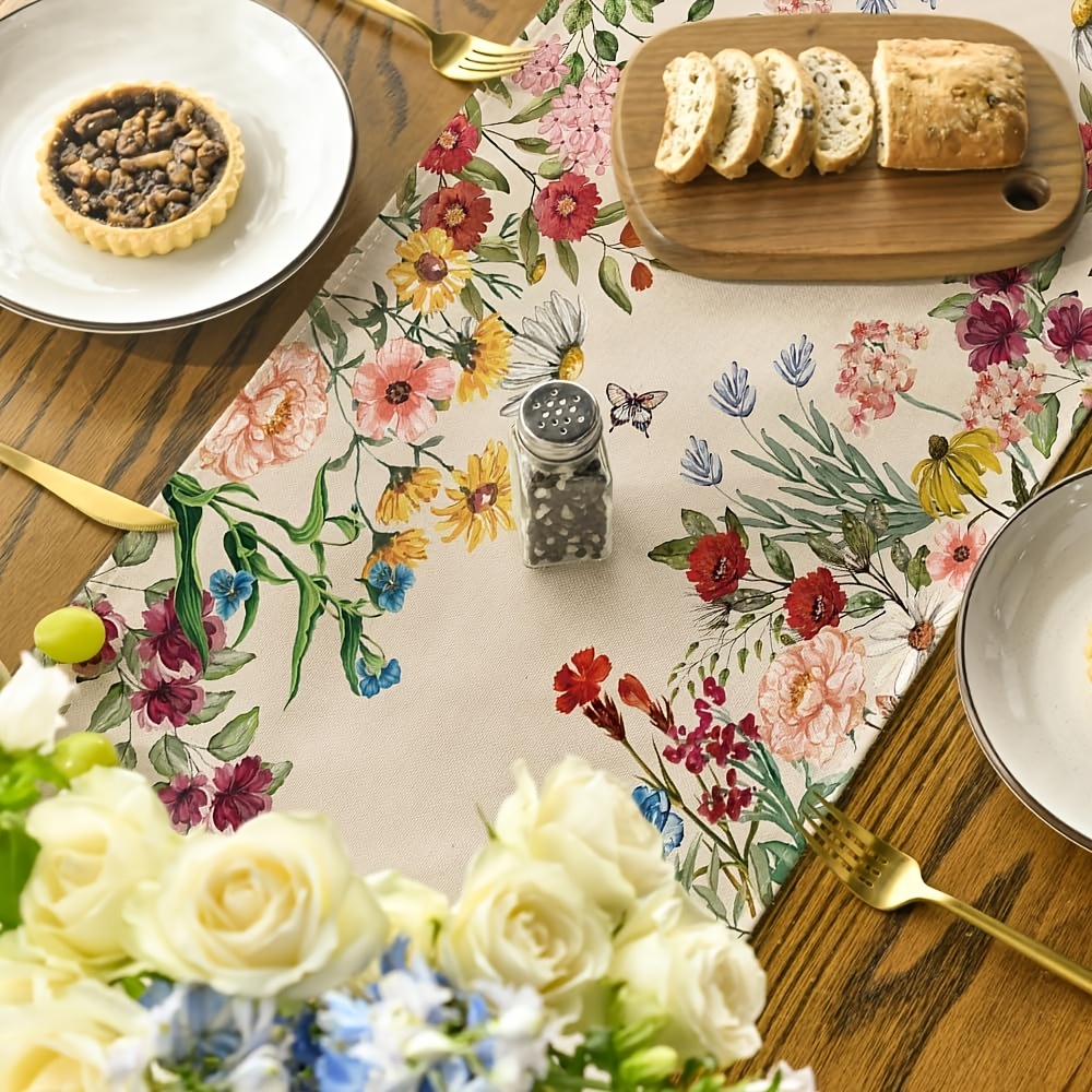 Runner da tavolo floreale colo - Linen Table Runner recensione e prezzo