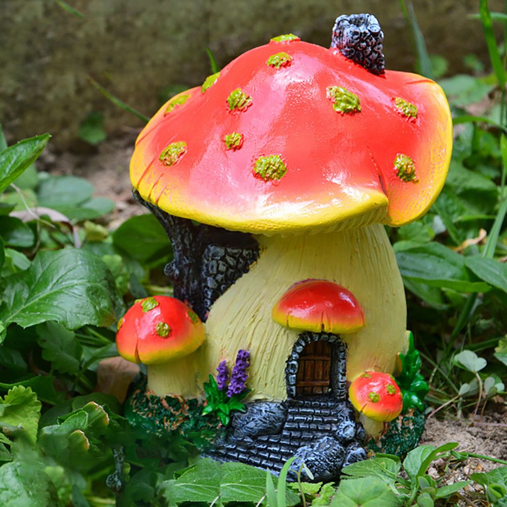 Miniatura fungo casa resina fa - Home Decor Za recensione e prezzo