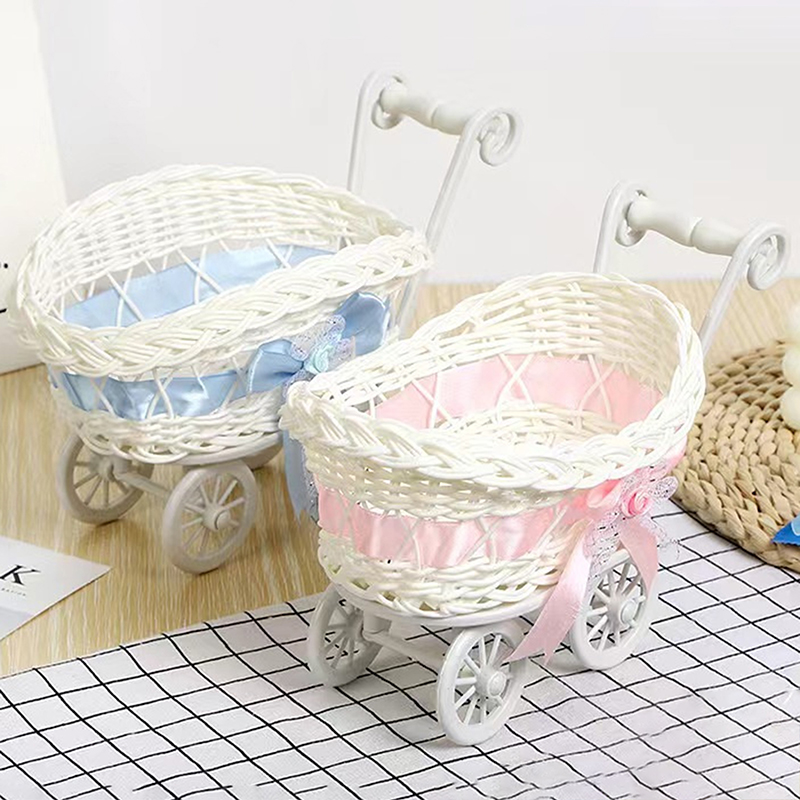 1 pz cestino carrello per bamb - Rattan Plant Basket recensione e prezzo