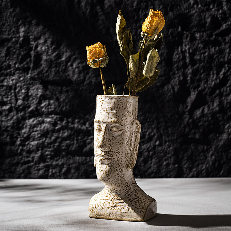 CAPIRON Moai vaso figurine in  - Pampas Grass Decor recensione e prezzo