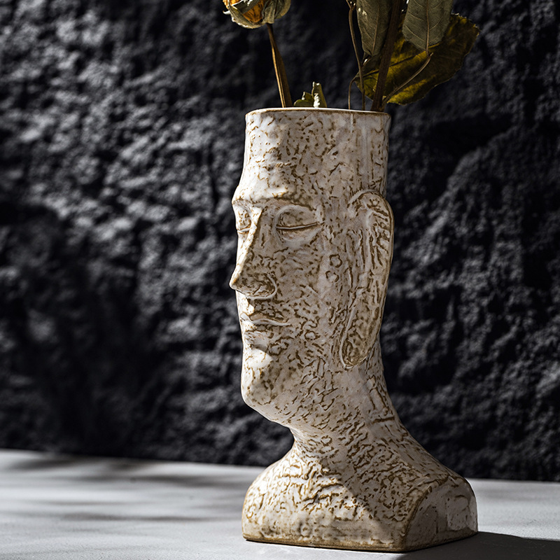 CAPIRON Moai vaso figurine in  - Pampas Grass Decor recensione e prezzo